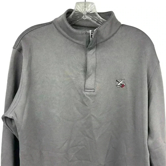 Peter Millar Men's Gray Quarter-Zip Pullover Size L Golf Casual - Picture 2 of 8
